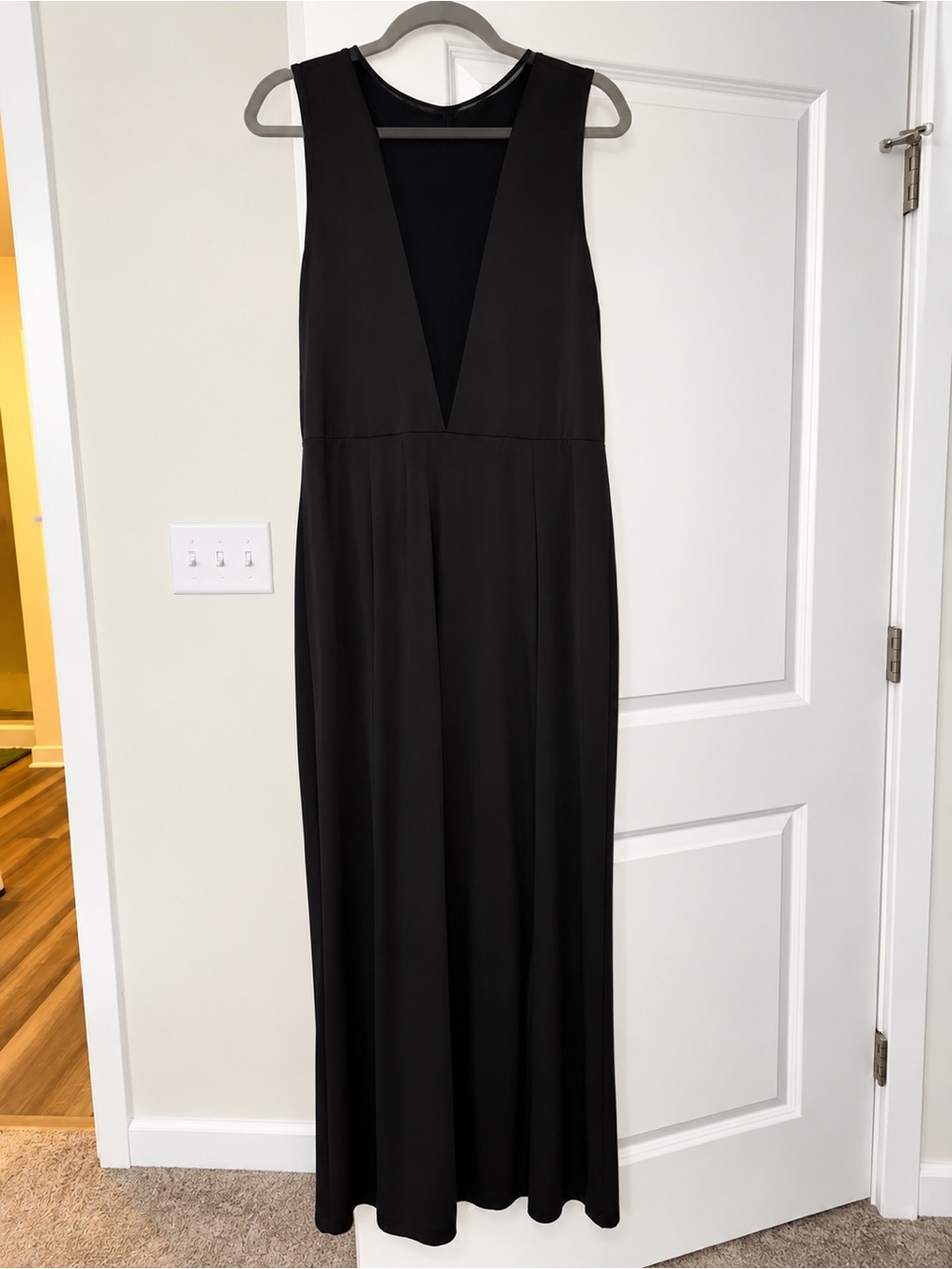SHEIN Curve Black Mesh Double Slit Maxi Dress – 2XL